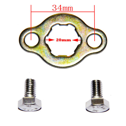 20mm 34mm 530 520 428 FRONT CHAIN SPROCKET RETAINER CLIP BOLTS BUGGY GOKART BIKE