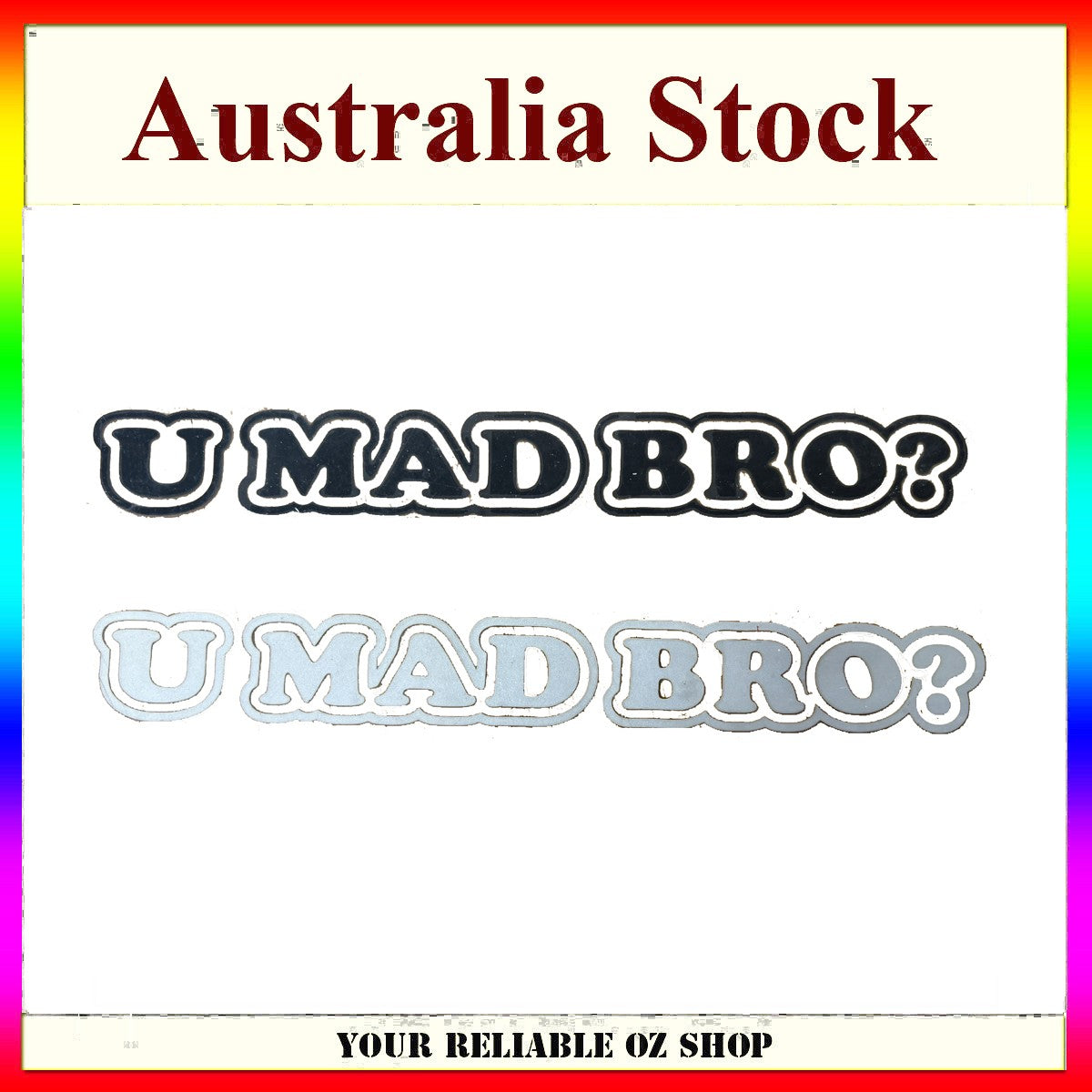 Funny JDM U Mad Bro You Vinyl Drift Sticker Decal Truck Car Window Bumper Bike
