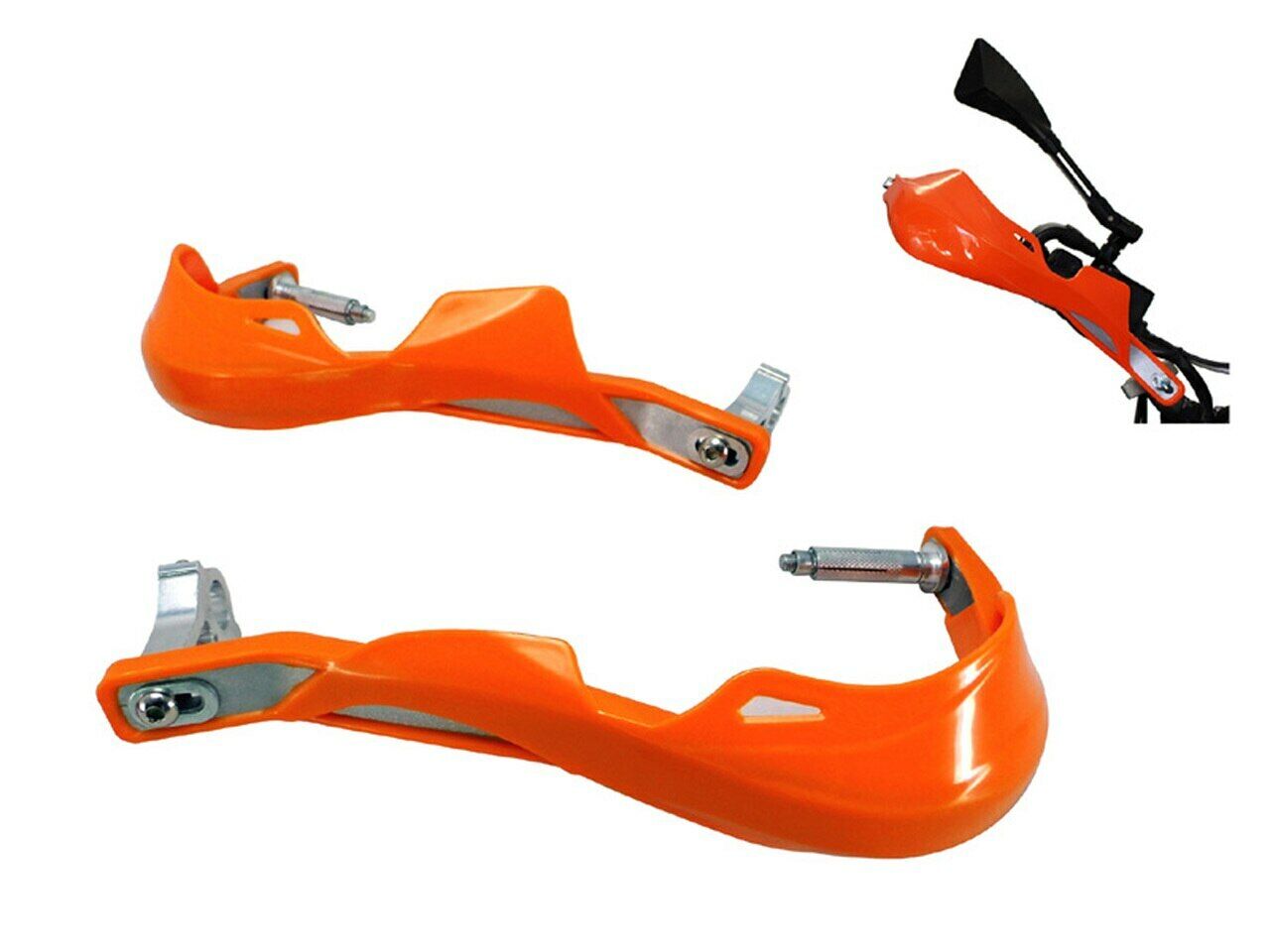 Orange Universal Motorcycle Dirt Pit Bike 7/8" MX ATV Brush Hand Guard Handguard