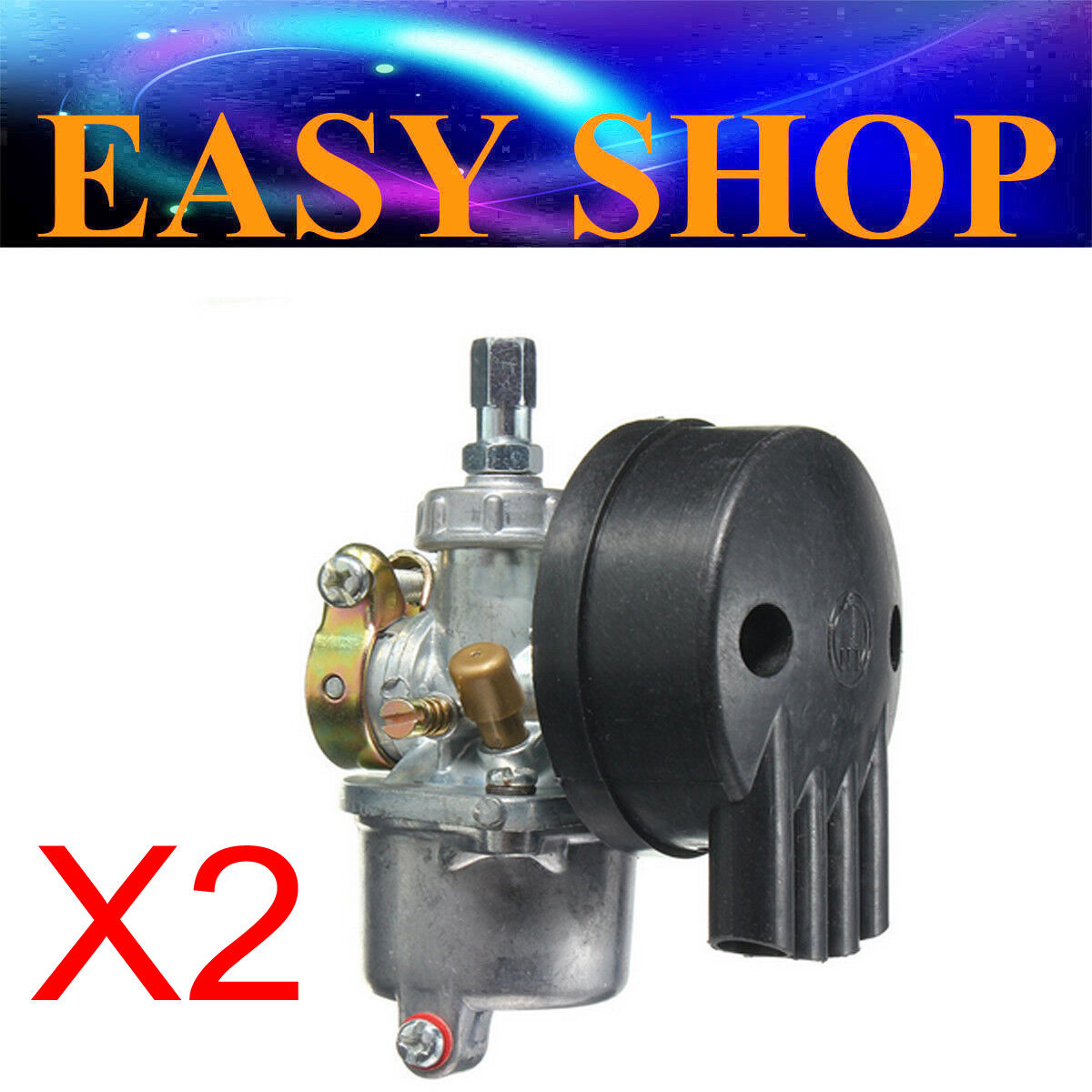 2x Carby Carb Air Filter 49cc 66cc 70/80cc Motorised Motorized Bicycle Push Bike
