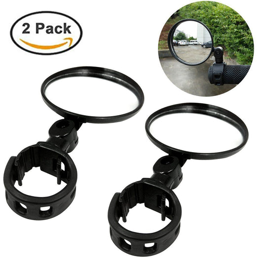 2x 8cm Bicycle Rear View Bike Handlebar Flexible Cycling Mirror Rearview Mirror