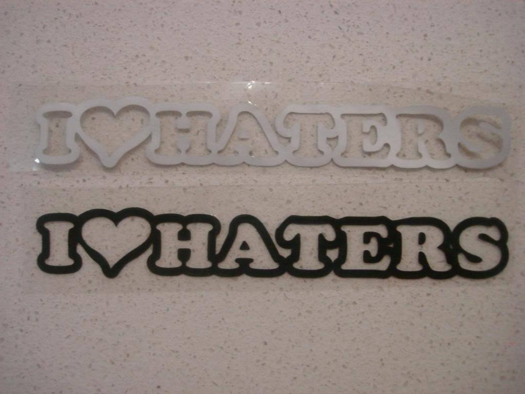 JDM FUNNY I LOVE HATERS STICKER DECAL 4WD CAR BUMPER WINDOW WINDSCREEN DRIFT UTE
