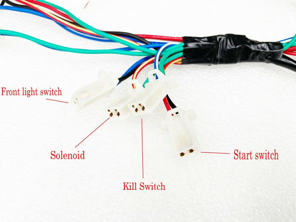 ELECTRIC START WIRING HARNESS WIRELOOM For 49cc 50CC MINI ATV QUAD BUGGY BIKE