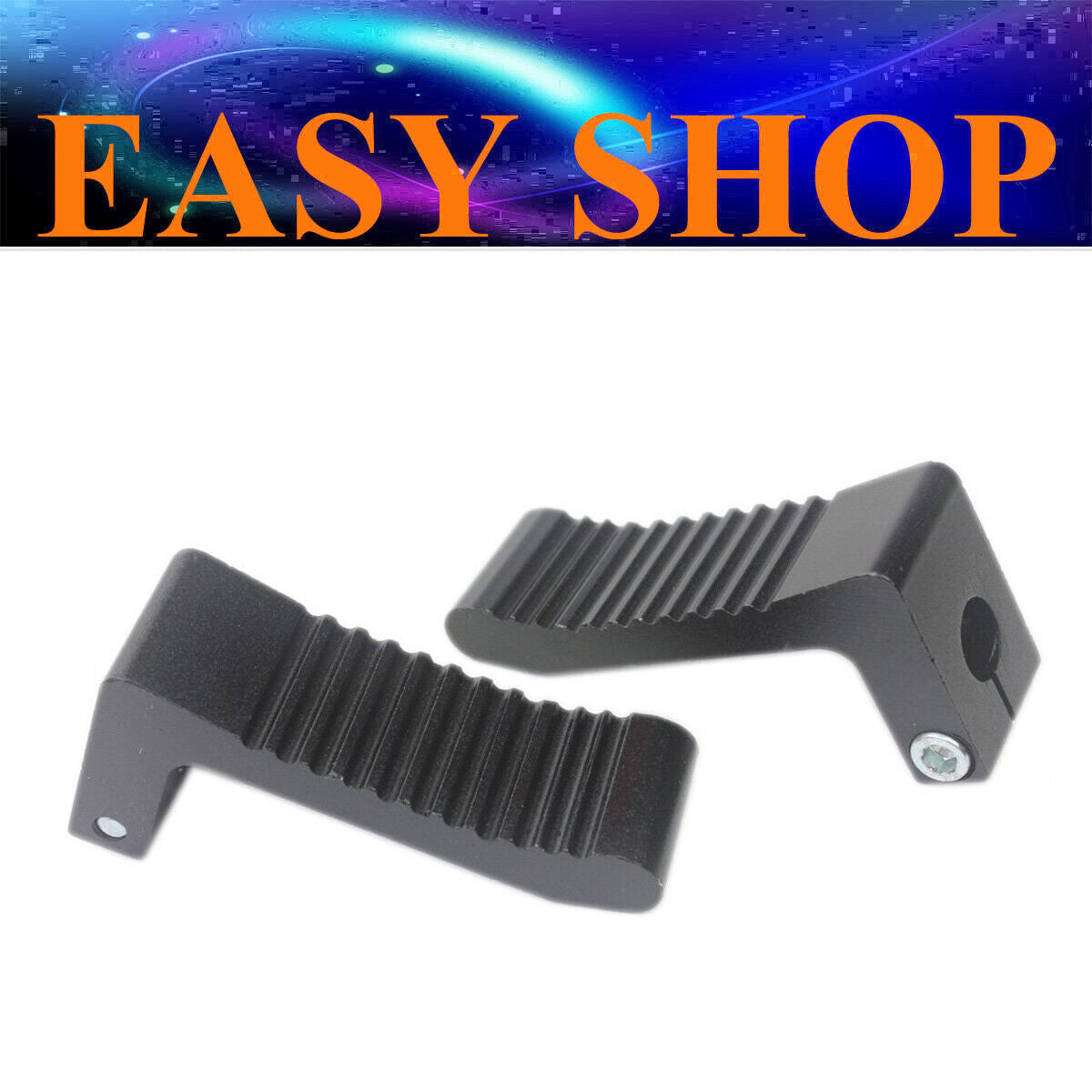 12MM CNC BLACK FOOT PEGS FOOTPEG REST 49cc 50cc 2 Stroke Minimoto Kids Thumpstar