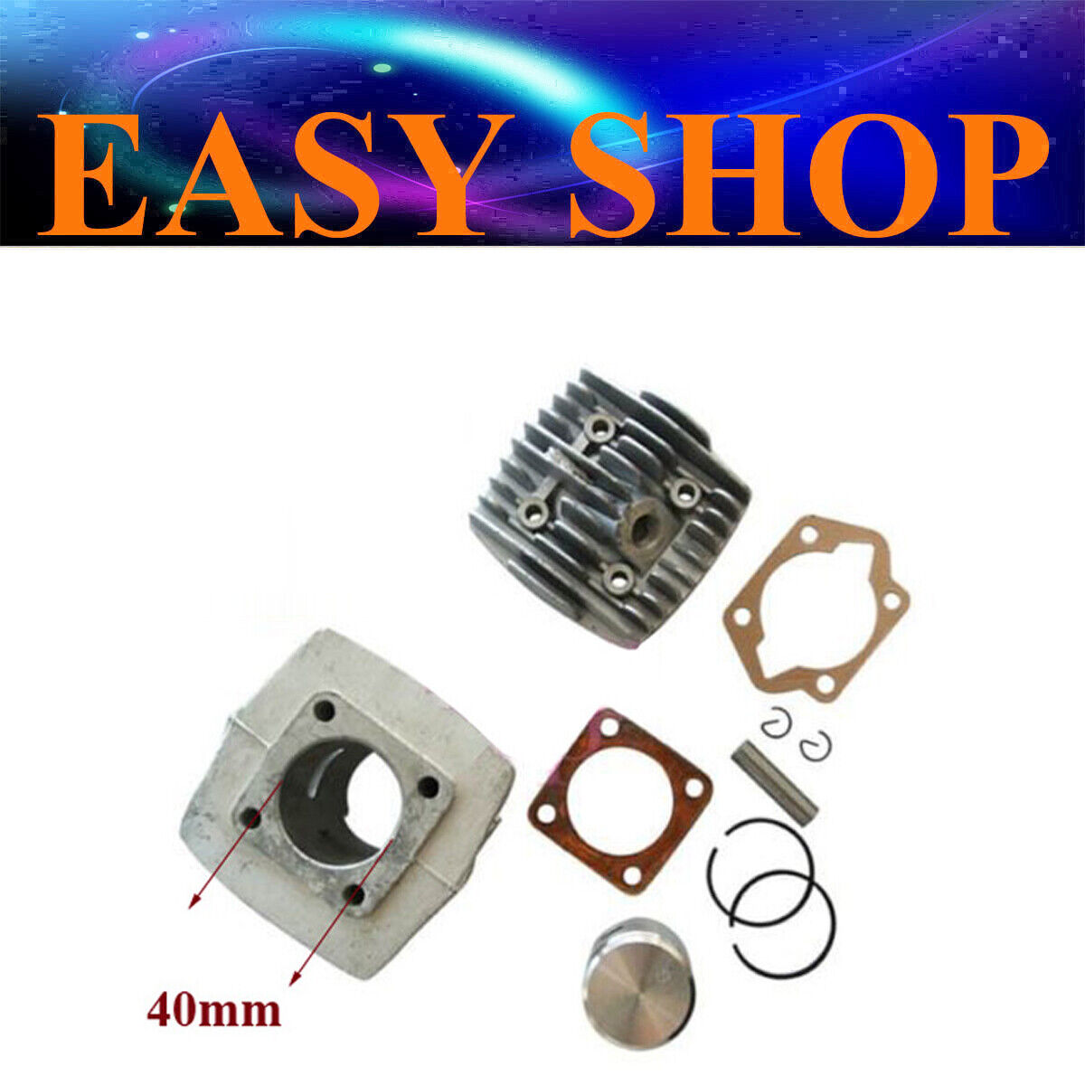 Engine Head Bore Barrel Cylinder Piston 49cc 50cc Motorised Motorized Push Bike