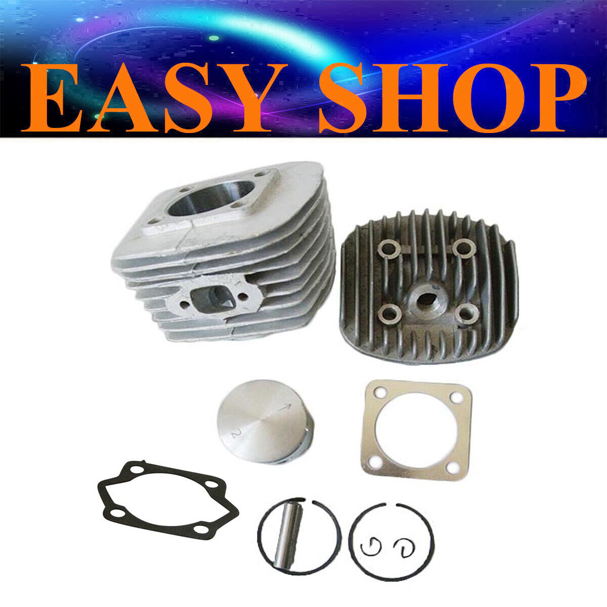 47MM MOTORIZED PUSH BIKE 66cc 70cc 80CC ENGINE HEAD CYLINDER BARREL BORE PISTON