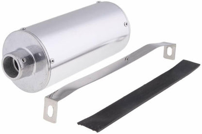 28mm Exhaust Muffler + Clamp 90cc 110cc 125cc 140cc PIT Trail Quad Dirt Bike ATV