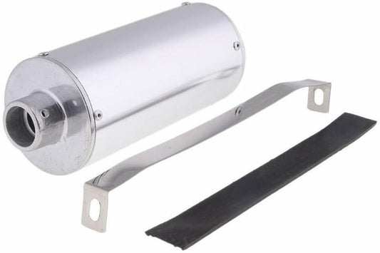 28mm Exhaust Muffler + Clamp 90cc 110cc 125cc 140cc PIT Trail Quad Dirt Bike ATV