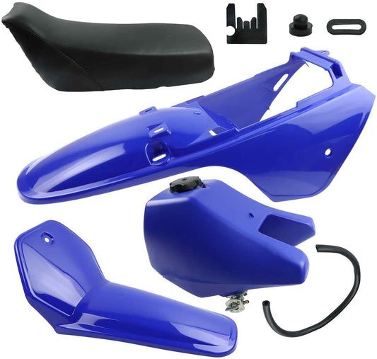 BLUE Plastics Cover Fender Fairing Seat Fuel Tank For Yamaha PEEWEE 80 PW80 PY80