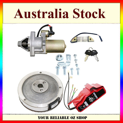 Starter Motor Flywheel Ignition Kit For Honda GX240 GX27 188F 8HP 9HP Engine