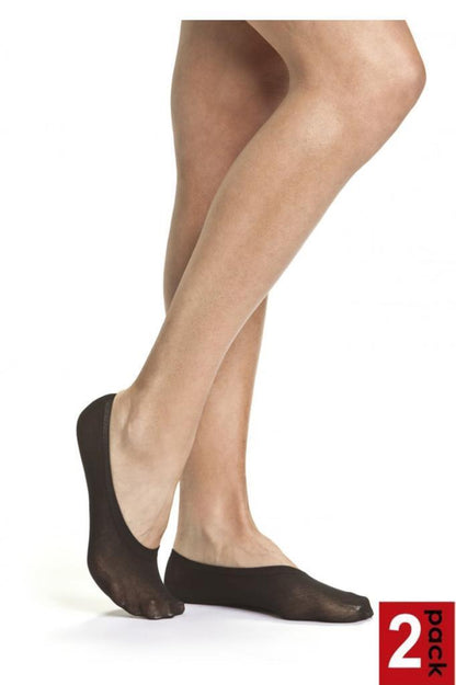 Bonds Womens 2 Pack No Show Footlets Stockings Socks Shoe Black Suntan 3-8 8-11