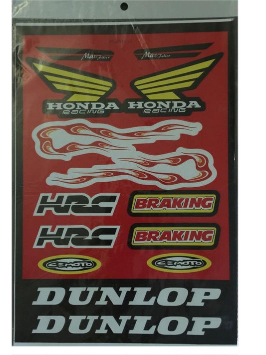6 SHEETS Sticker Decal MOTOCROSS MOTOR BIKE Dirt ATV Quad HONDA YAMAHA SUZUKI