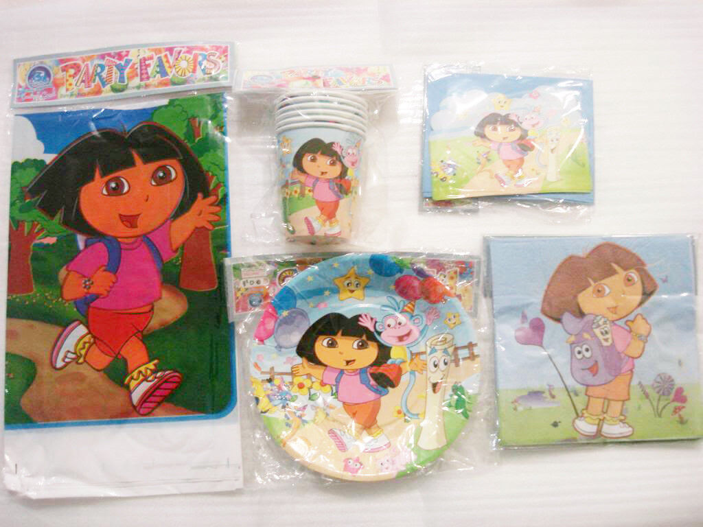 Dora Baby Shower Dora Birthday Party Supply Disposal Cup Table Sheet Plate Cards