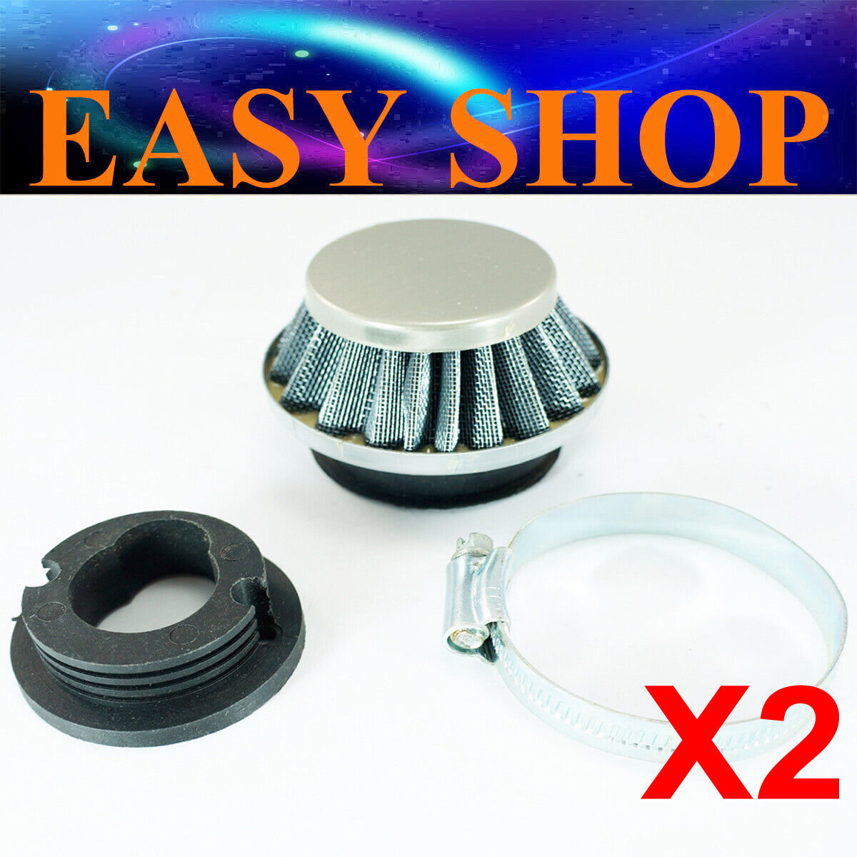 2x 44mm Air Filter Pod Carby Adaptor 33cc 43 47cc 49cc PITPRO Dirt Quad ATV Bike