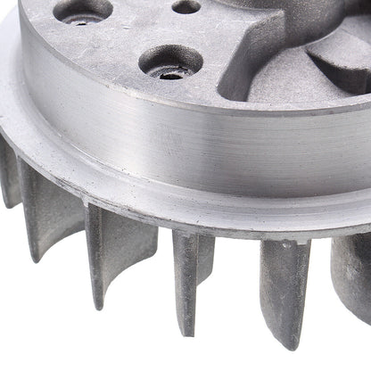 Silver Alloy Easy Pull Start Starter Flywheel 49cc 50cc 2 Stroke Scooter Chopper
