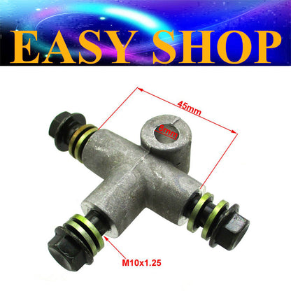 Hydraulic Brake Hose Pipe Tee Coupling Connector 3way Adapter ATV Quad Dirt Bike