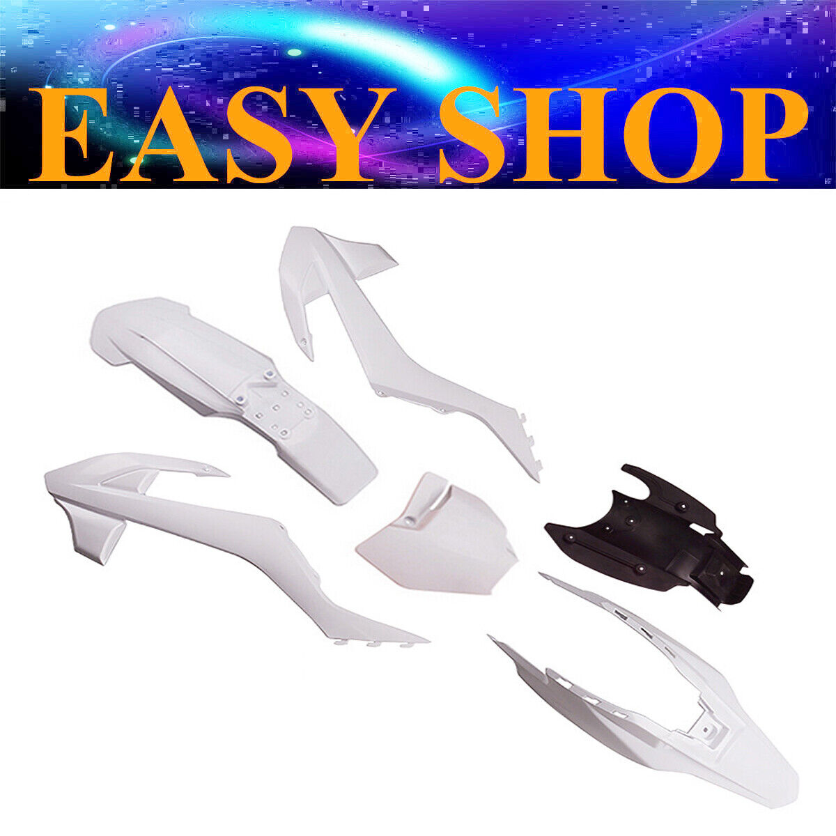 6 Pcs White Plastic Fender Fairing Cover Guards Body Kit For KTM65 SX65 Bike