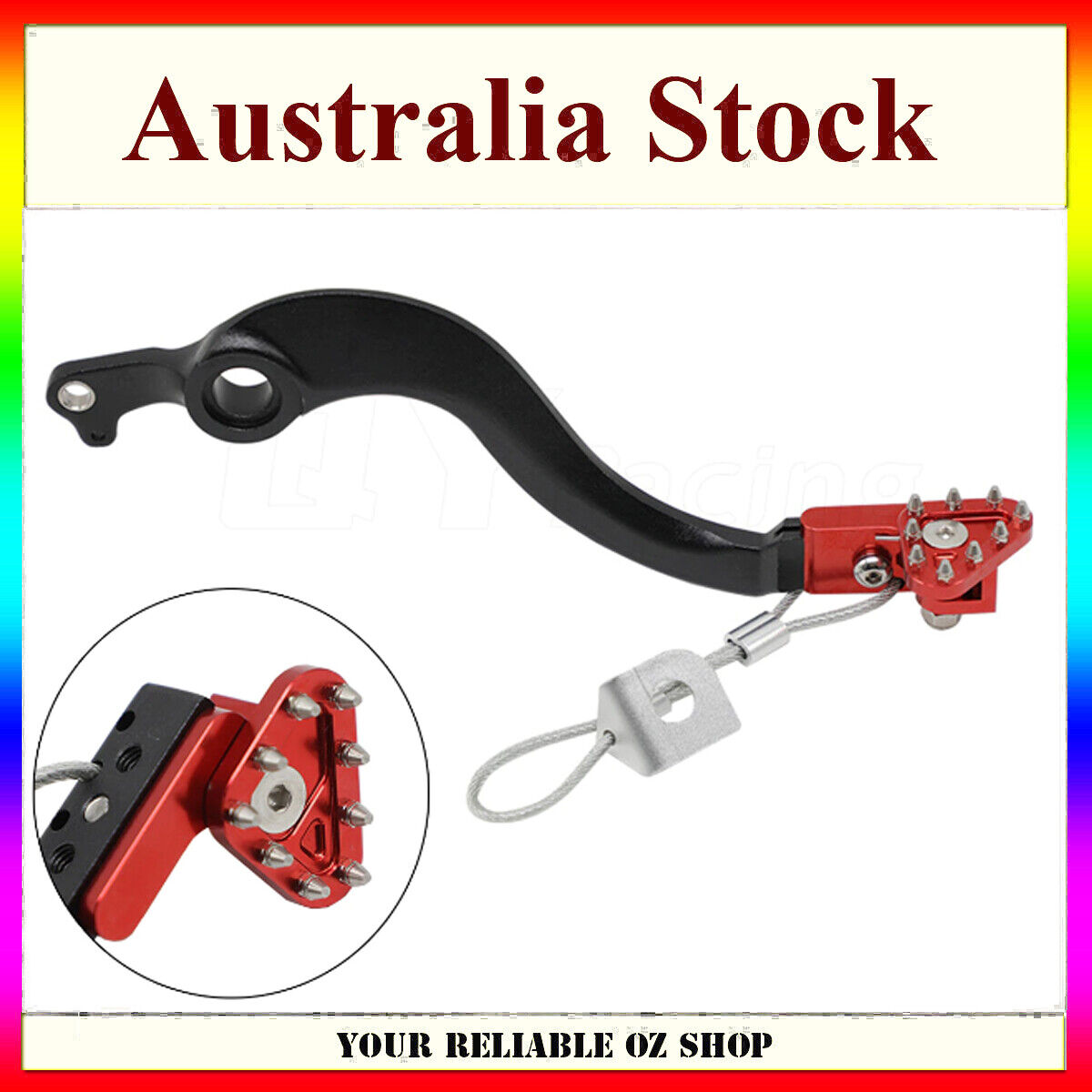 Forged REAR Foot Brake Pedal Lever For Honda CRF250R CRF450R CRF450RX Motorcycle