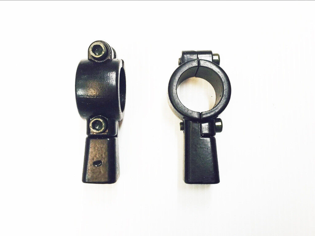 Pair 8mm Alloy Handle Bar Mirror Mount Clamp DIRT PIT PRO ATV Trail Bike