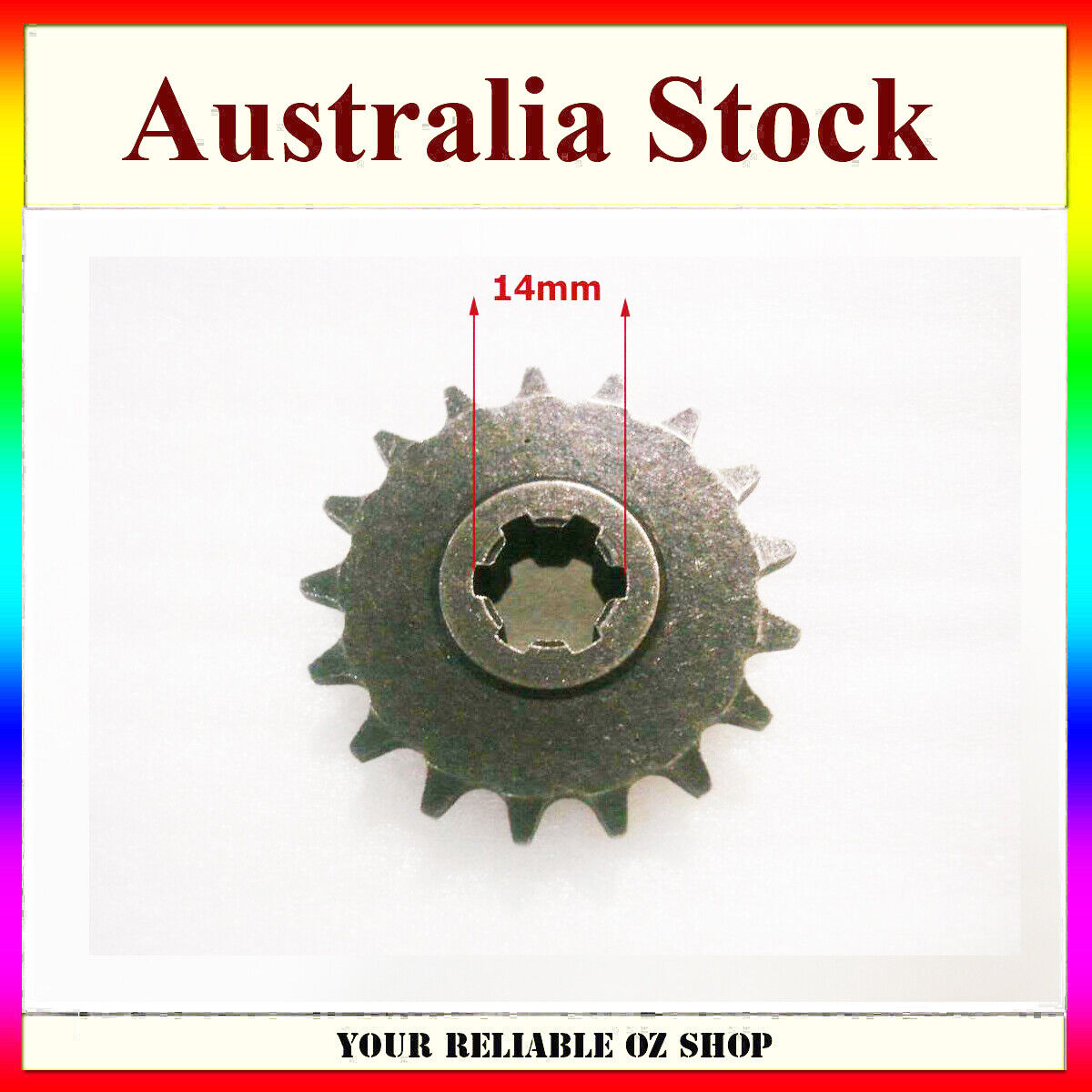 14mm 17T Front Chain Sprocket T8F 43/47/49cc Mini GAS Scooter Rocket PITPRO Bike
