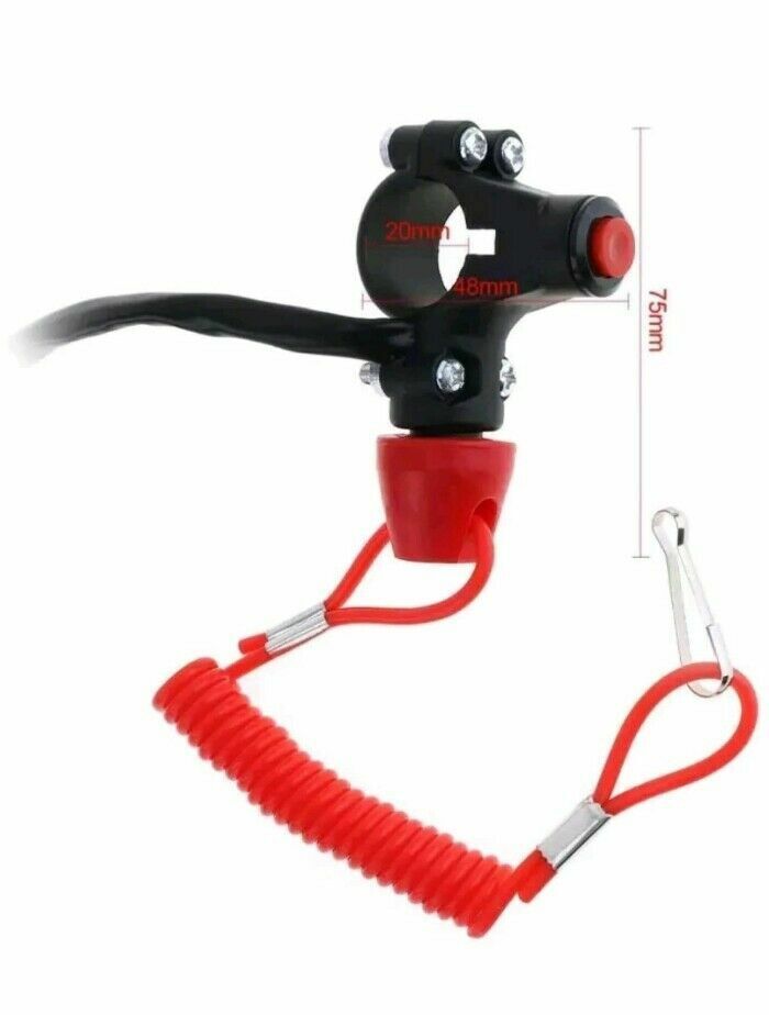 2 Wire Safety Tether KILL Stop SWITCH 49cc 50CC TDR Foxico Motowork Atomic DHZ