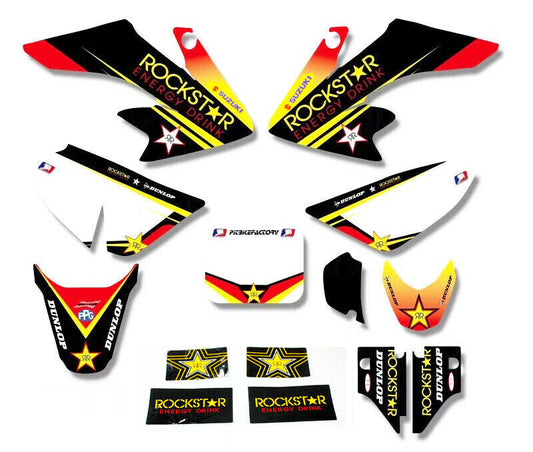 Rockstar Sticker Decal Kit For Honda CRF XR 50cc 90cc 125cc Dirt Pit Pro Bike