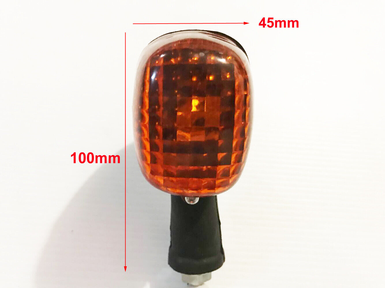 2x Motorcycle Amber Bullet Front Rear Turn Signal Blinker Indicator Light Bike