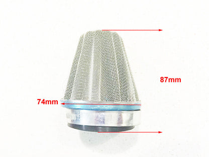57MM 58MM 59MM CHROME AIR FILTER 150cc 200c 250cc 300cc DIRT ATV QUAD BUGGY BIKE