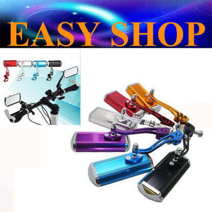 2X RED Alloy Bike Mirror Mountain Bicycle Rearview Handlebar End Rear Back View