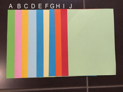 10 Sheets A4 Color Card Cardboard Paper DIY Craft Handicraft Art Scrapbooking