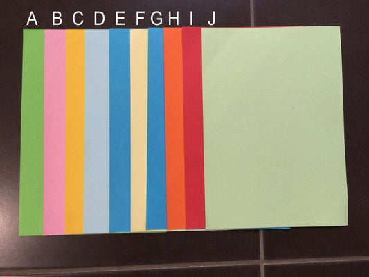 10 Sheets A4 Color Card Cardboard Paper DIY Craft Handicraft Art Scrapbooking