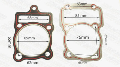69mm Head Base Gasket Kit CG250cc 300cc Motowork Atomic Assassin Thumpstar Kymco