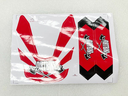 Red Sticker Decal Kit Fairing 125cc 140cc 150cc Dirt Bike Pit Trail Apollo Set