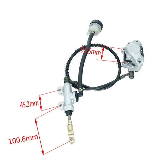 Hydraulic Rear Disc Brake Caliper System Pads 150/200cc 250cc Quad Dirt Bike ATV