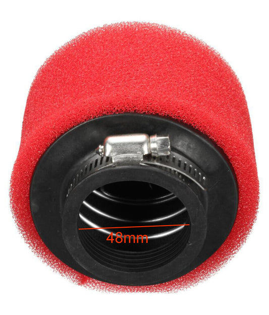 47mm 48mm Red Foam Air Filter For 140cc 150cc 160cc 200cc 250cc Atomic Assassin