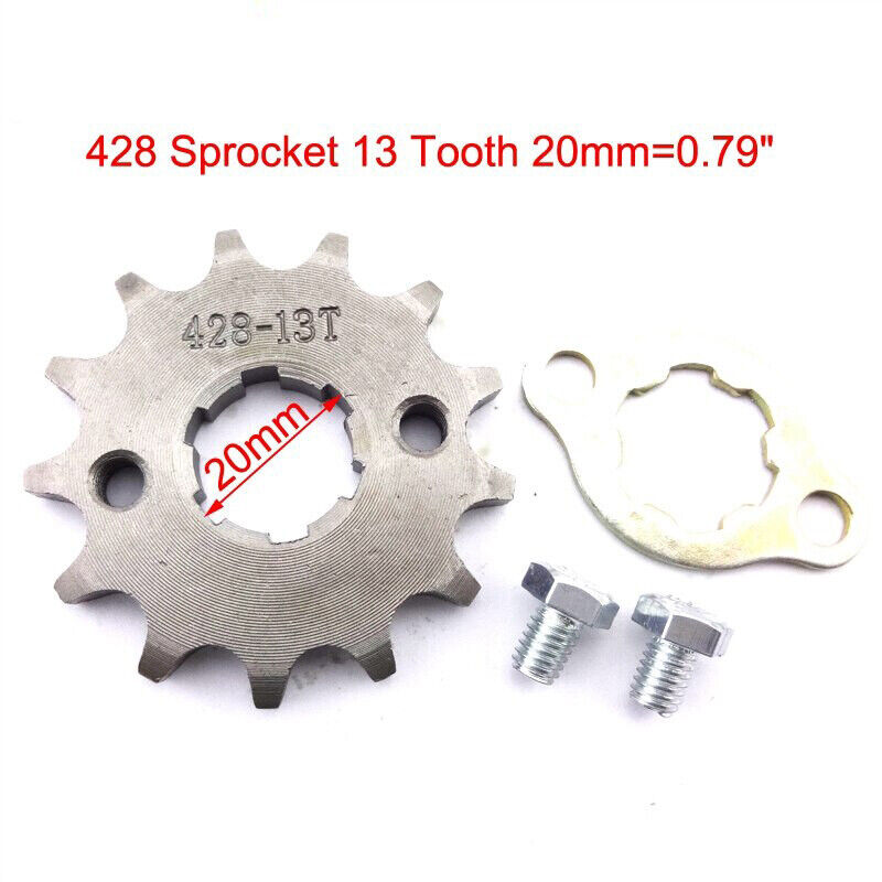 FRONT CHAIN SPROCKET 428 13 Tooth 20mm For 125cc 150cc 200cc 250cc ATV QUAD BIKE