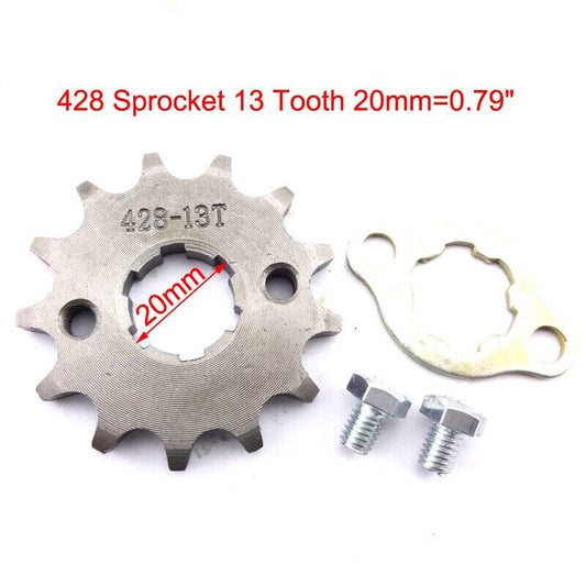 FRONT CHAIN SPROCKET 428 13 Tooth 20mm For 125cc 150cc 200cc 250cc ATV QUAD BIKE