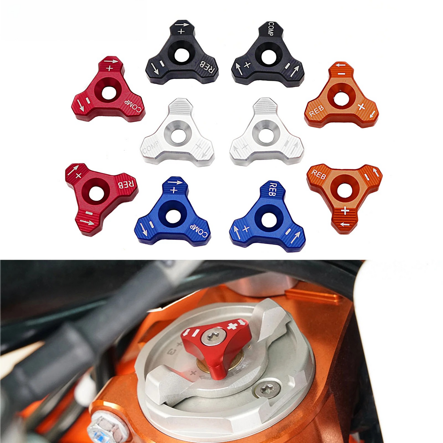 Front Shock Absorber Knob Adjuster For KTM SX SXF XC XCWF EXC EXCF MXC 200 250