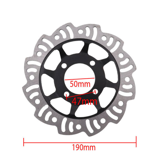 190mm 50mm Front Rear Brake Caliper Rotor Disc For 125cc Atomic Trail Dune Bike