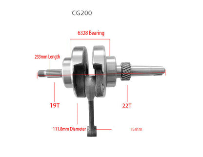 Crankshaft Crank Shaft CONNECTING ROD For Honda Zongshen Lifan CG175 CG200 200cc