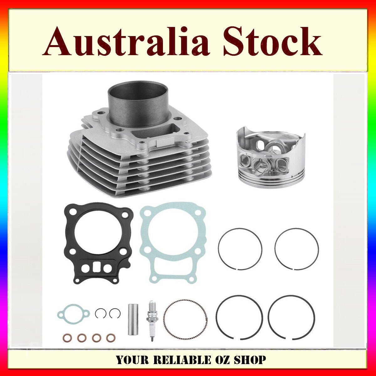 78.5mm BARREL CYLINDER BORE PISTON GASKET TOP END SET For Honda Rancher TRX350
