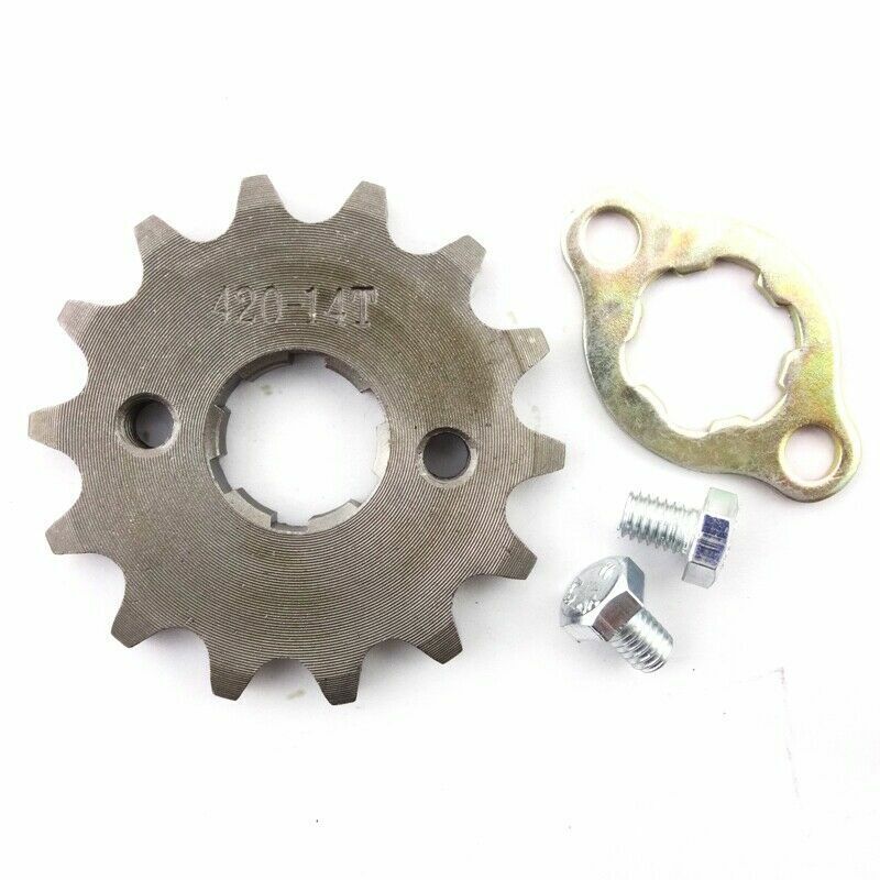 20mm 420 14T Tooth FRONT CHAIN SPROCKET 110cc 125cc 150cc Lifan Zongshen TDR DHZ