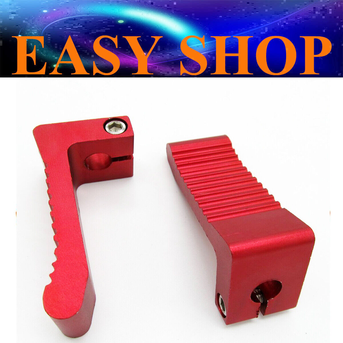 12MM CNC RED FOOT PEGS FOOTPEG REST 49cc 50cc 2 Stroke Minimoto Kids Thumpstar