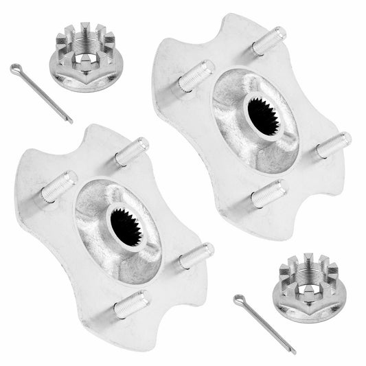 2 Rear Axle Wheel Hub W/Nut For Honda TRX420 FE TRX420FM Rancher 420 4X4 2007-13