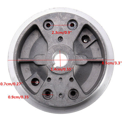 Silver Alloy Easy Pull Start Starter Flywheel 49cc 50cc 2 Stroke Scooter Chopper