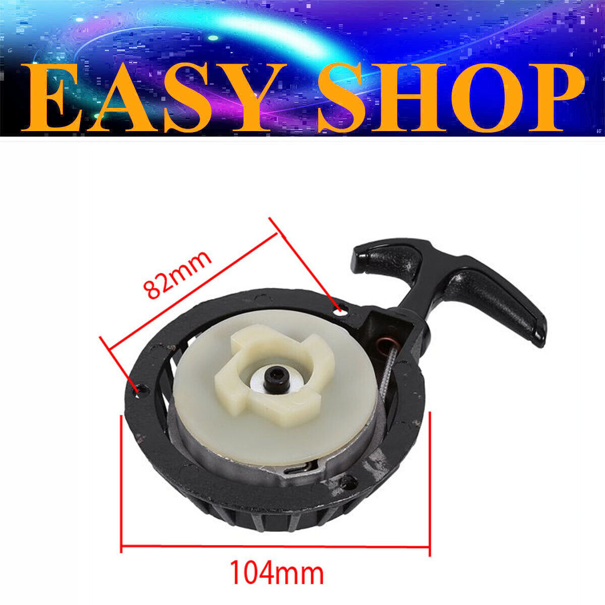 82mm Black Easy Recoil Pull Start Starter For 43/47 49cc 50cc BUGGY PIT PRO BIKE
