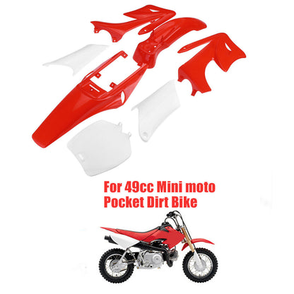 RED Plastic Fairing Cover Kit For 49cc Mini Kids Dirt Bike Pit Pro Pocket Rocket