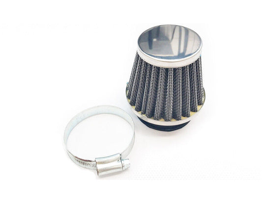 30mm Air Filter Honda Kawasaki Suzuki Yamaha SYM Scooter Chrome Cone Power Bike