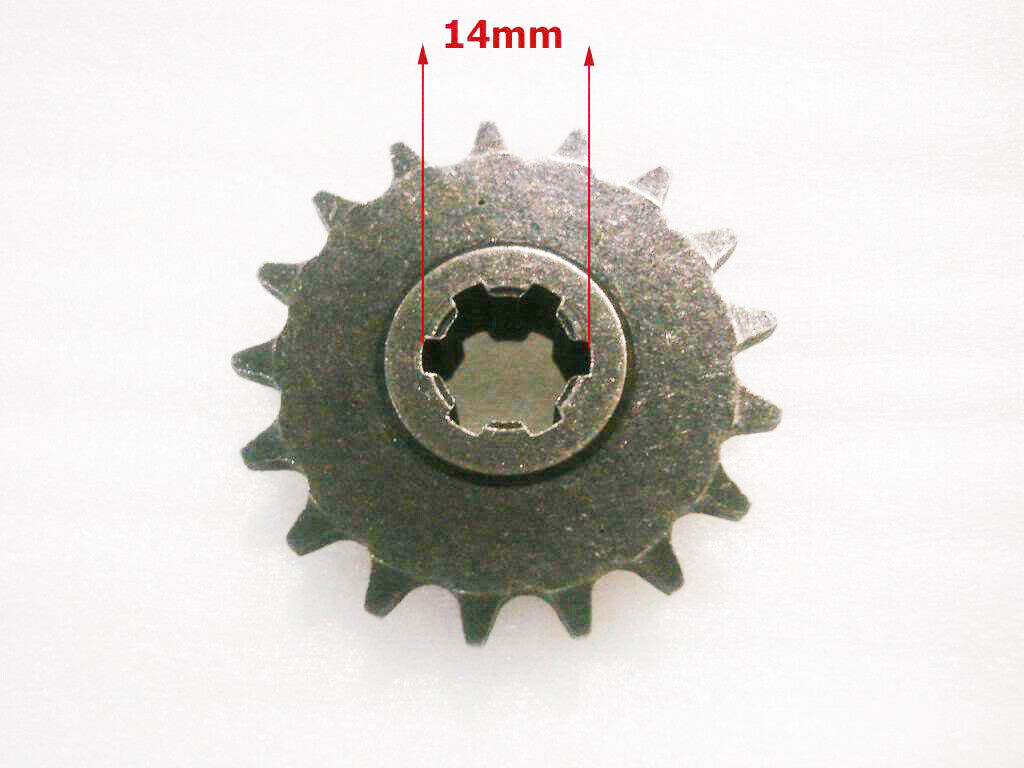 14mm 17T Front Chain Sprocket T8F 43/47/49cc Mini GAS Scooter Rocket PITPRO Bike