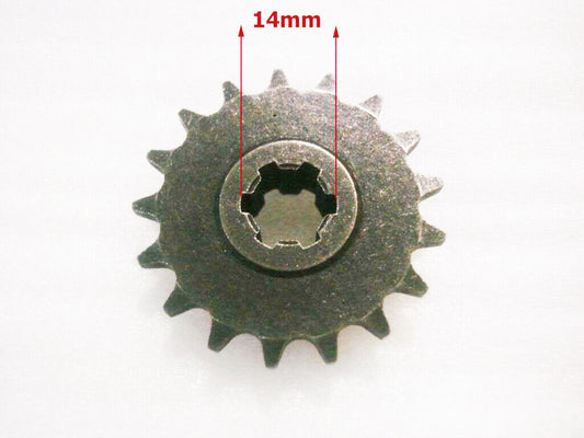 14mm 17T Front Chain Sprocket T8F 43/47/49cc Mini GAS Scooter Rocket PITPRO Bike